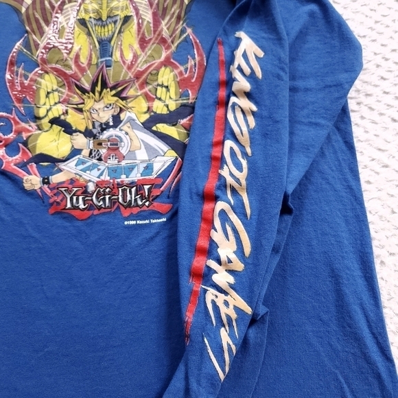 Vintage 90s Anime Yu-Gi-Oh sz L Kazuki Takhashi Graphic Long Sleeve Top - Picture 6 of 7